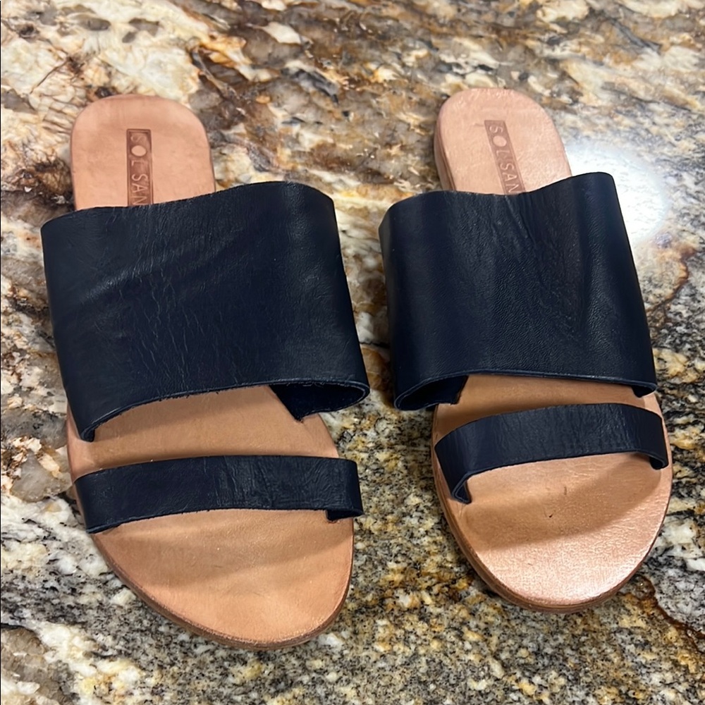 Stylish Black Sandals by Sol Sana Size 40